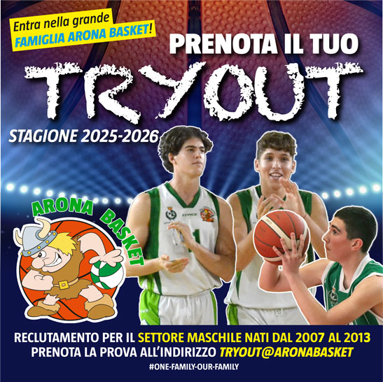 Try-Out Giovanili Arona Basket 2025/26